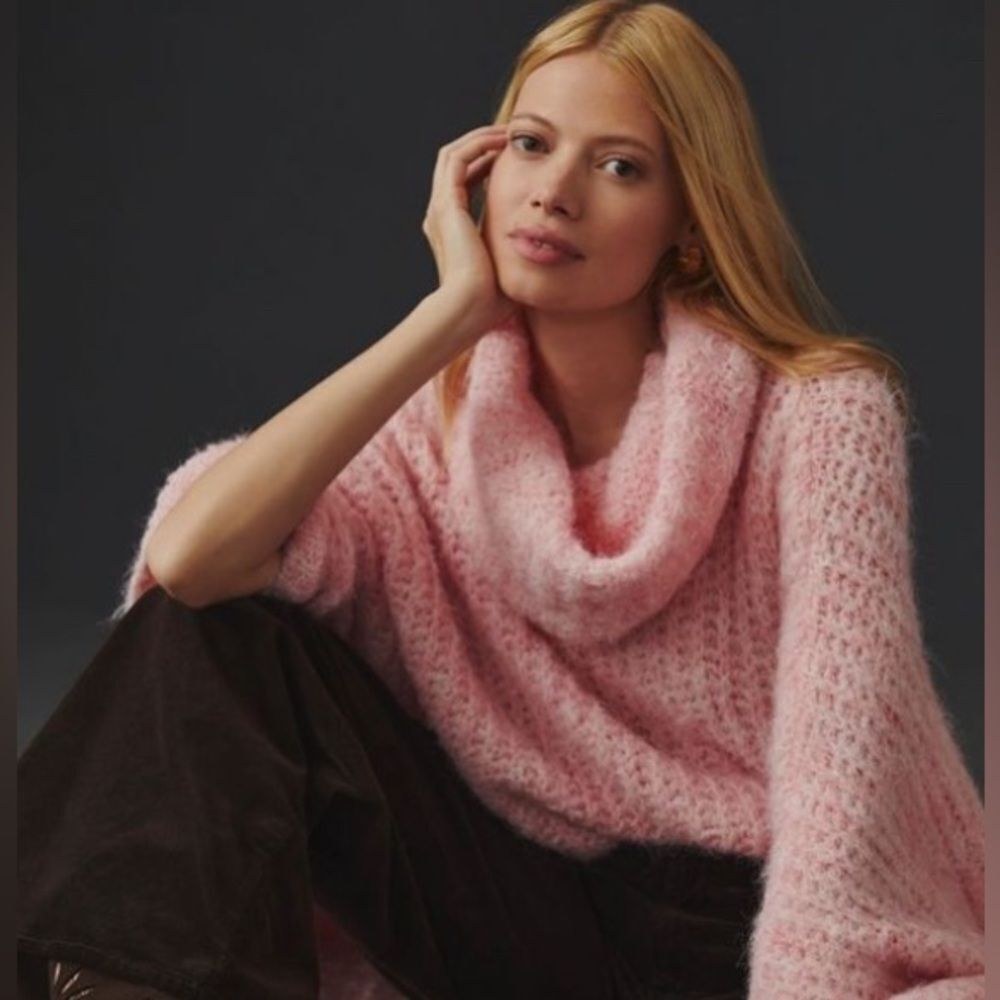 Anthropologie Funnel Neck Poncho Sweater